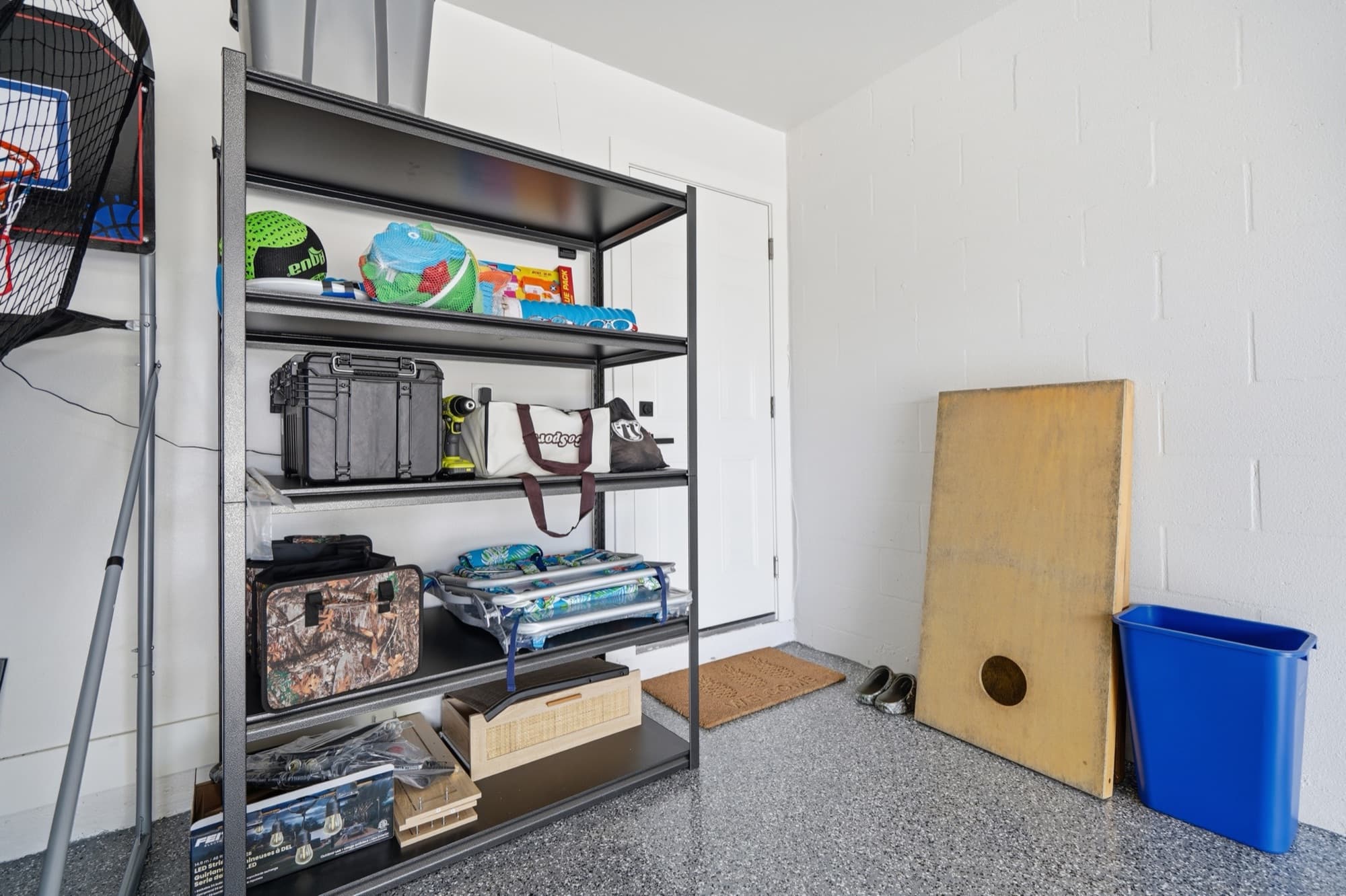 Garage games and storage space