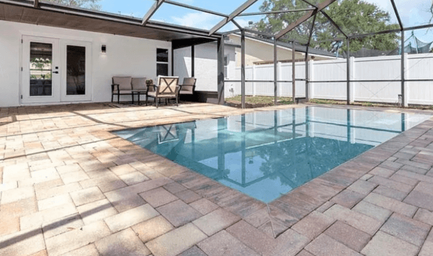 Coopietown pool and backyard